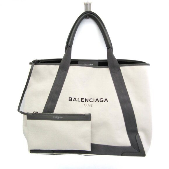BALENCIAGA Gray Leather Tote Bag - Picture 1 of 16
